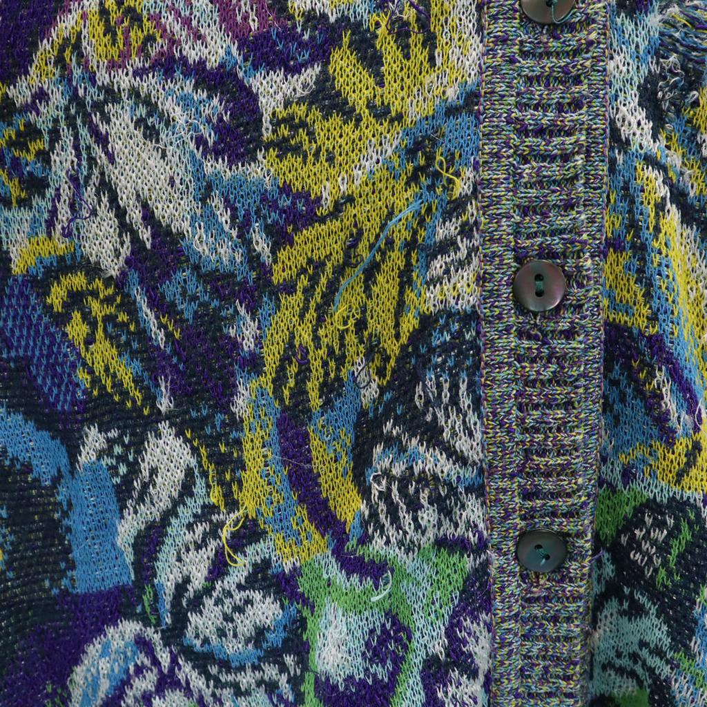 Missoni Long Sleeve V Neck Cardigan 44 Purple Women Used