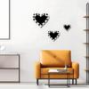 3 Pcs Wooden Heart Wall Decor Vintage Heart Shaped Wall Sign Rustic Hanging Love Plaque for Kitchen Bedroom Bathroom Living Room Farmhouse Decor