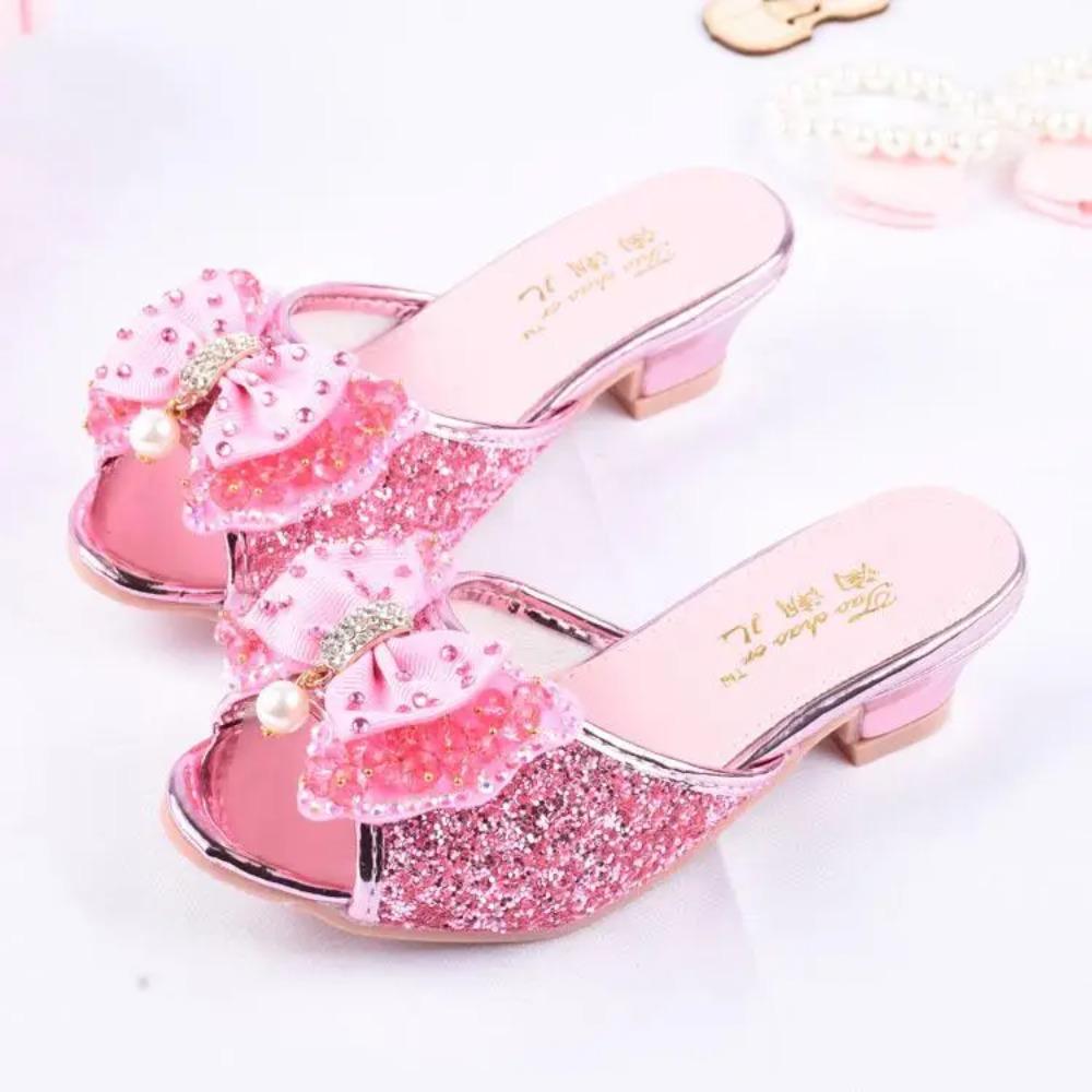 Meiteņu vasaras sandales čības ar sequins