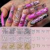 96/120Pcs 3D Gold Bow Butterfly Nail Metal Charms Shiny Bowtie/Diamond Star Diy Nail Decor Accessories Luxury Nail Art Supplies