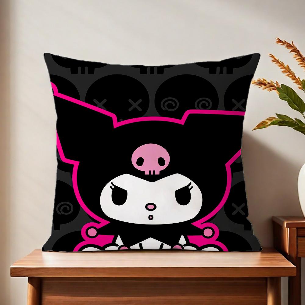 K-kuromi-i Cute Cartoon Cushion Cover For Pillow Printing Sofa Decoration Home Car Room Coffee Shop Office Nordic Simplicity