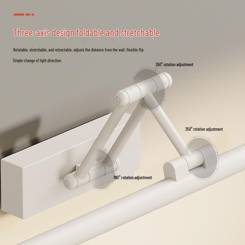 LED Vanity Mirror Light: Drill-Free Installation for Bathroom or Dressing Table Cabinets