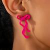 Women's Earrings: Pink Bowknot Sweet and Romantic Earrings, Suitable for Daily Wear and Street Photography