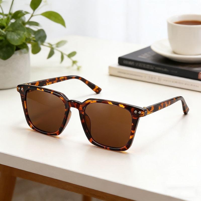Small Square Frame Sunglasses Fashionable Personality Retro Sunglasses Men's Business Casual Sunglasses
