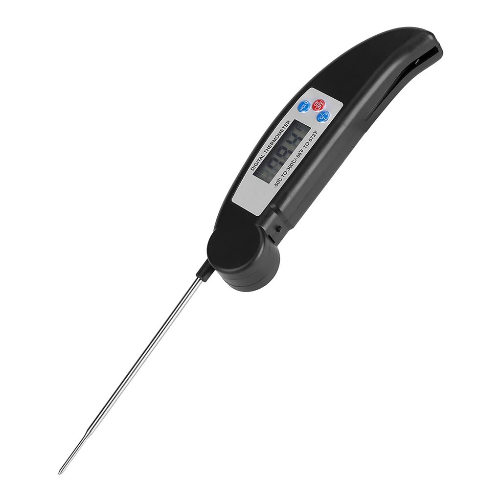 Matlagning Matnålstermometer för Kök BBQ Kötttemperaturmätning Svart
