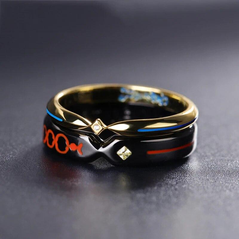 Anime Black Saber Altria Pendragon Cosplay Ring Unisex Couple Adjustable Rings Accessories Jewelry Gift