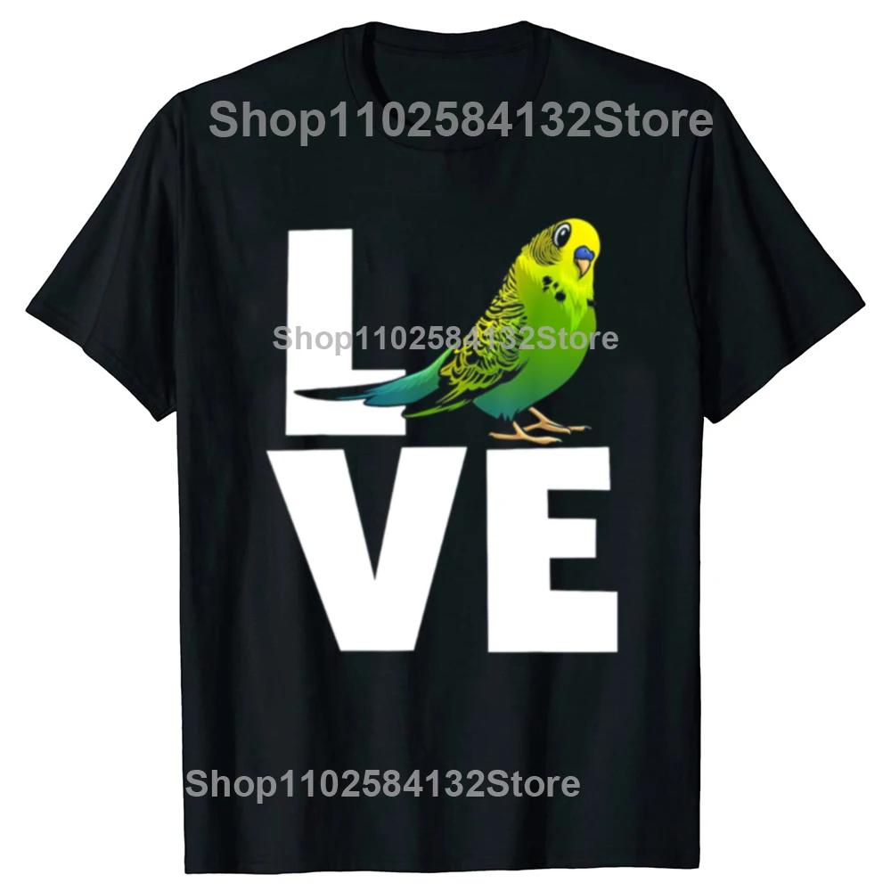 Funny Cute Budgerigar Design For Men Women Budgie Parakeet Animal T-shirts Fashion Casual Tshirt Cotton Loose Oversized T Shirt