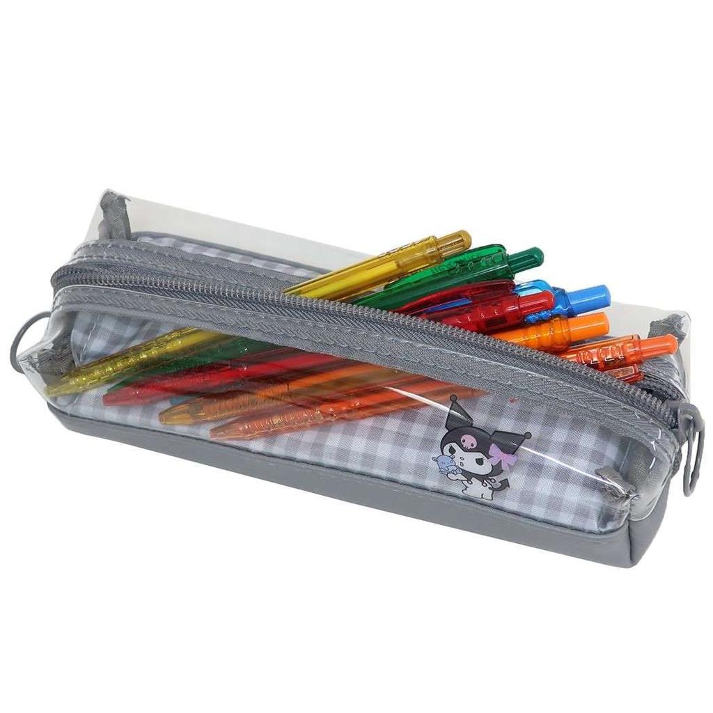 Kuromi Clear Pen Case 2-Room
