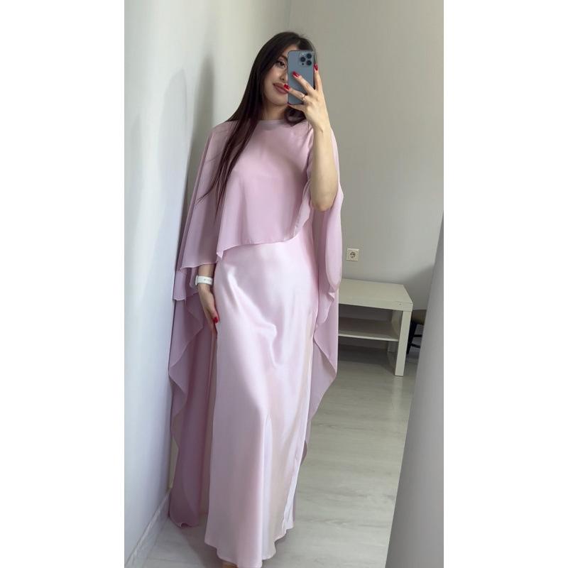 2025 Léto Evropská a americká dámská móda Ležérní dlouhé šaty a šál