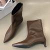 Fashion Winter Fashion Pointed Toe Women Ankle Boots Thin Low Heels Ladies Shoes Casual Party Pumps Short Modern Botas Para Mujer