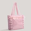 Large-capacity Tote Bag with Bow Tie, Stylish Handbag with Transparent Shoulder Strap
