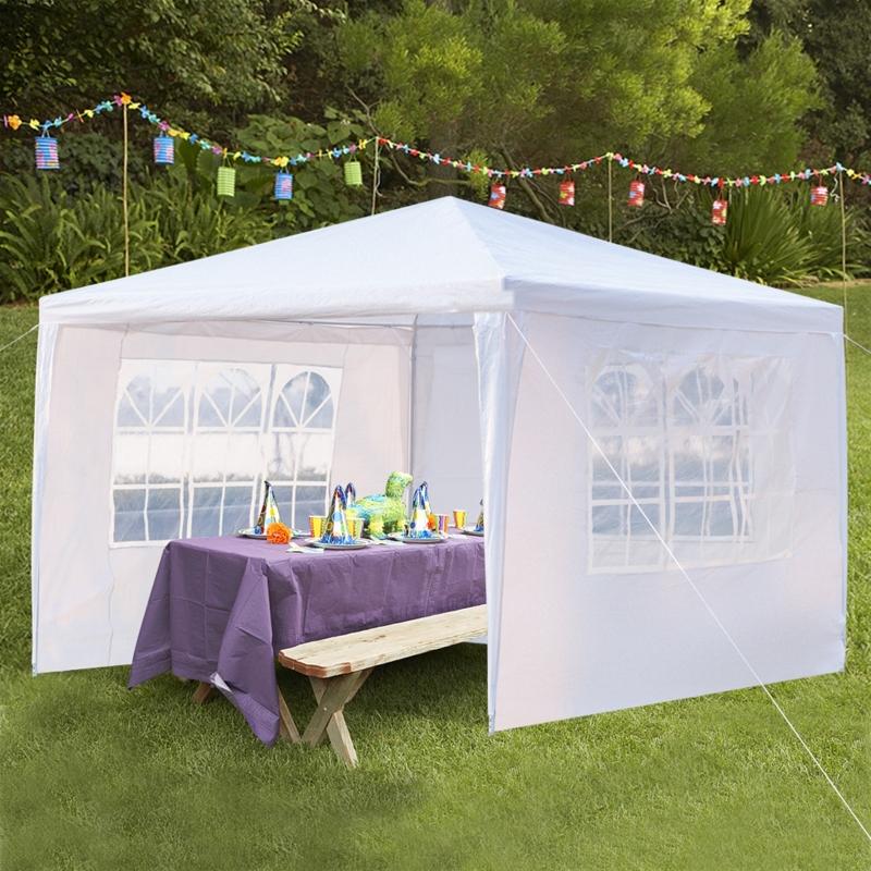 3-sided Waterproof Assembled Tent Large Space With Spiral Tubes For Wedding Camping Parking (3 X