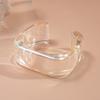 AB Colorful Acrylic Opening Bangle Irregular Large Resin Bracelet Fashion Wide Cuff Bracelet  Women