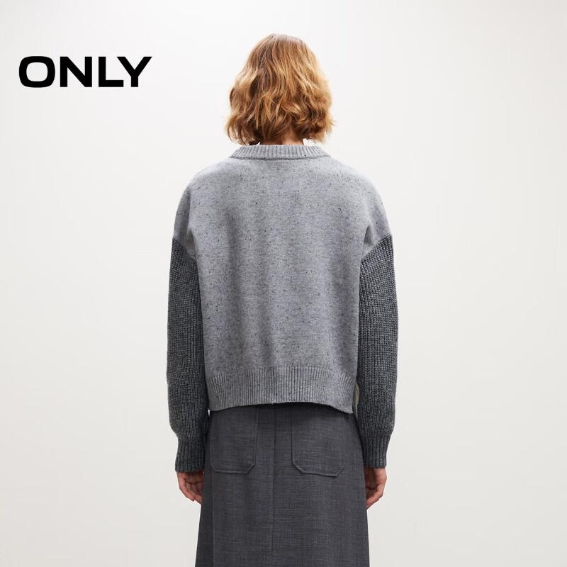 Only Damen Lockerer Oversize Pullover mit Rundhalsausschnitt und überschnittenen Schultern