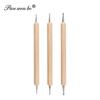 3-Piece Wooden Handle Embossing & Dotting Tool Set for Quilling, Pottery, Clay, and Paper Scoring