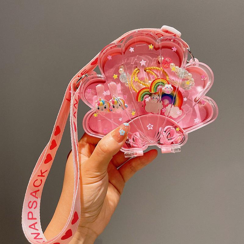 Children's Cute Cartoon Fruit Pendant Bracelet Set with Lucky Dragon - Birthday Gift Box