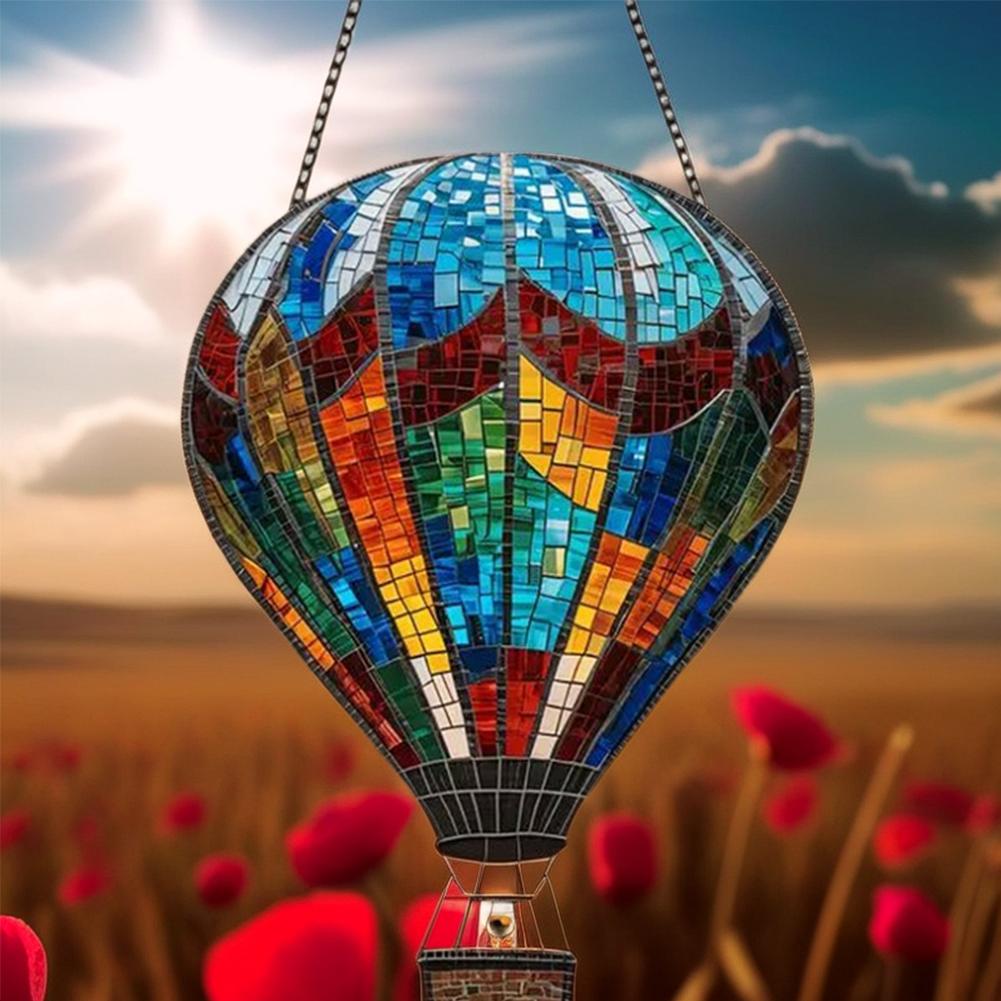 Heißluftballon Sonnenfänger 2D Acryl Anhänger Zuhause Modern Hängende Dekoration Schlafzimmer Wohnzimmer Retro Wanddekoration Anhänger