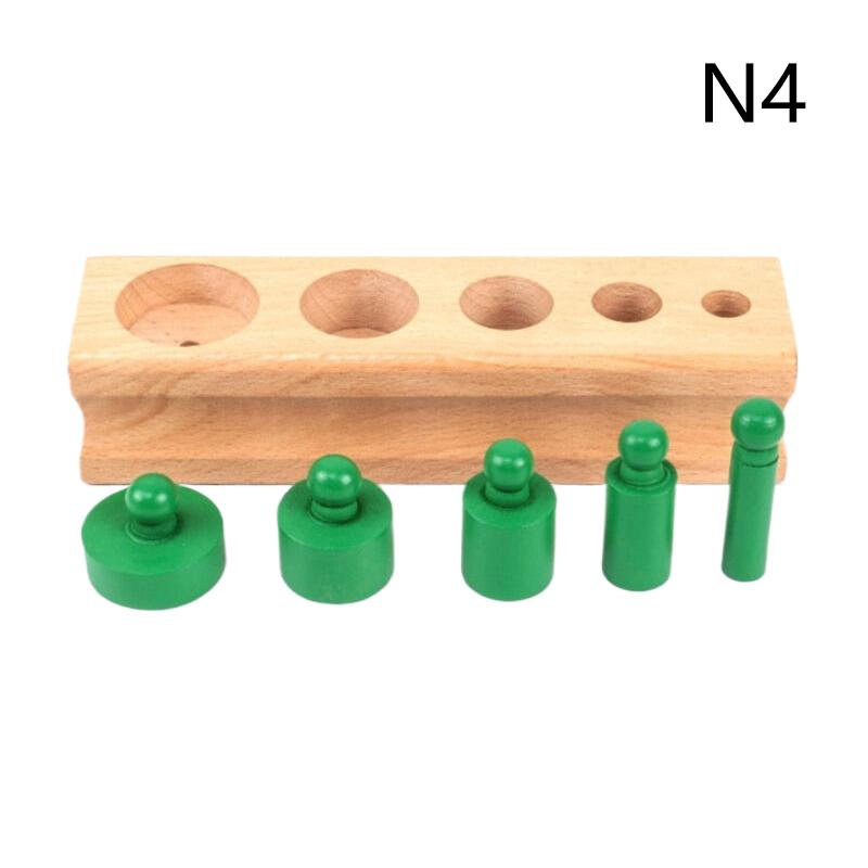 Montessori Cylinder Socket Puzzles Toy Baby Development Practice And Senses Preschool Educational Wooden Toys For Children