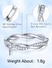 S925 Pure Silver Ring - Fashionable and Non-fading, Simple Zirconia Ring - Wedding Ring