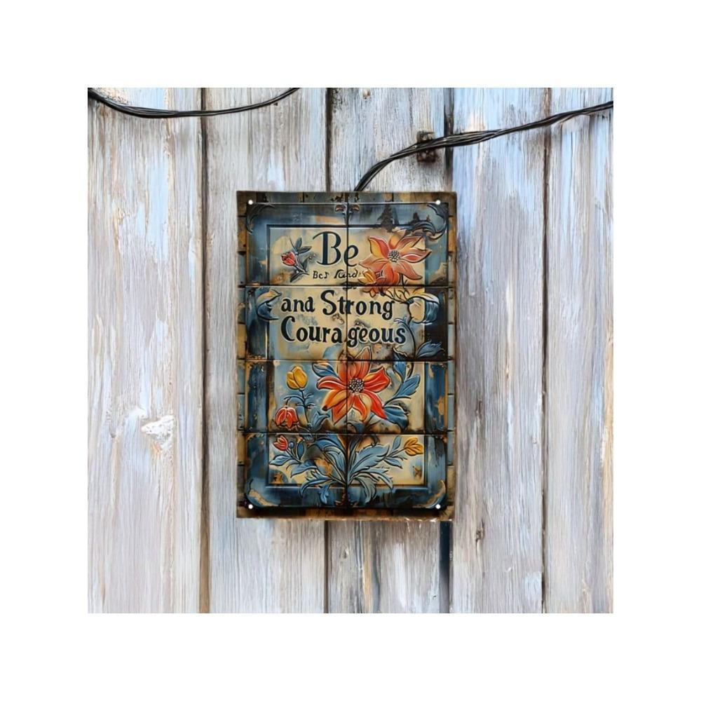 Cartello in Latta Vintage Decorazione Murale Targhetta Metallica Arte per la Casa