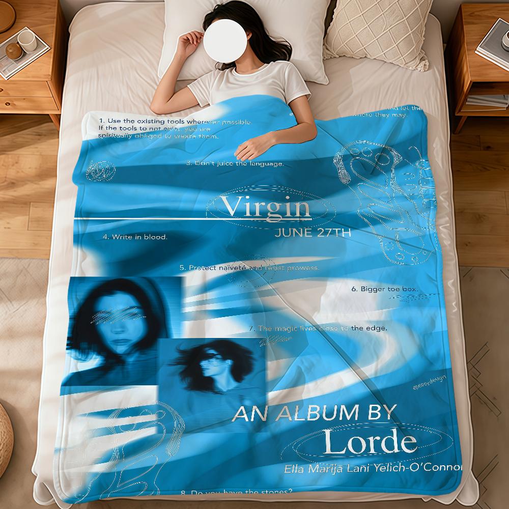 Soft Warm Singer Plush Blanket Art Virgin for Dormitory Sofa Living Room Pet Hogar Bedroom Gift L-lorde Nap Home Cool Flannel