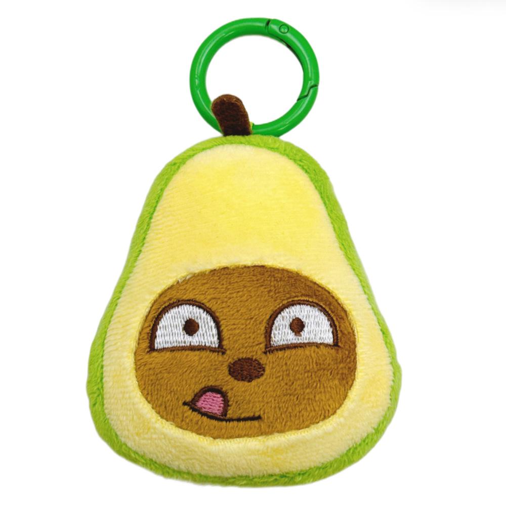 KAKAO FRIENDS Ryan Lion Fruit Plush Handheld Mirror & Bag Charm Keychain