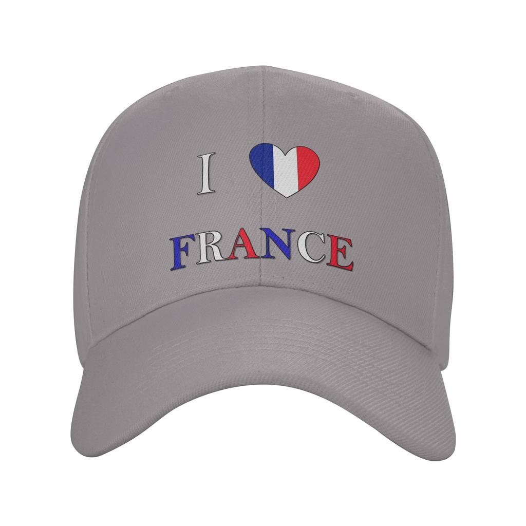 Ich liebe Frankreich Lässige Baseballkappe Sommer Trucker-Kappe Verstellbar Outdoor-Sport Snapback-Kappe Unisex Unisex Baseballkappen