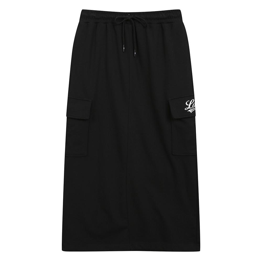 Enbiei Women'S Lettering Cargo Skirt (N251Tk731P) Black