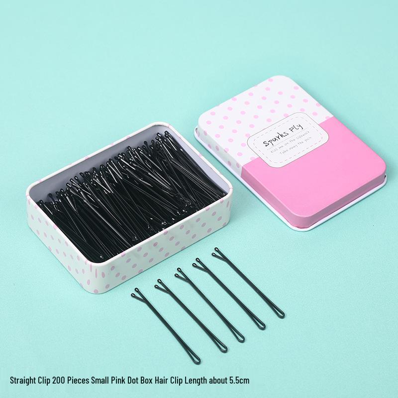 50-200 Pcs Black U-Shaped Bobby Pins & Flat Hair Clips for Hair Styling