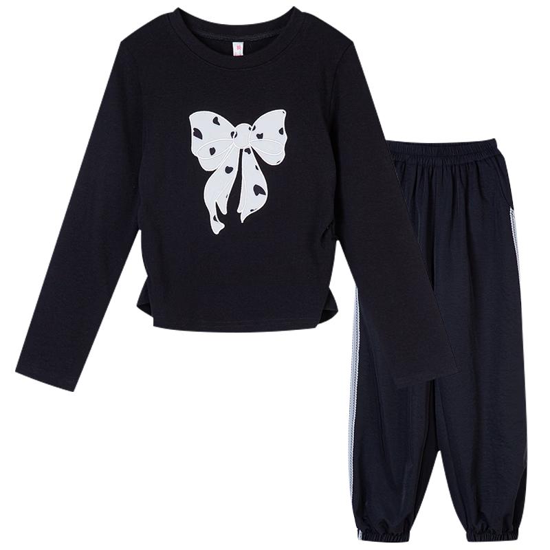 Fuluomi Girls  Spring Casual T-shirt & Jogger Set 130