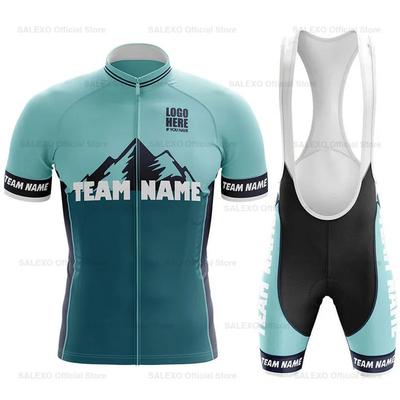 Team Summer Bicicletas Set Men Cycling Clothing MTB Uniform Short Sleeve Jersey Bike Maillot Ropa De Ciclismo