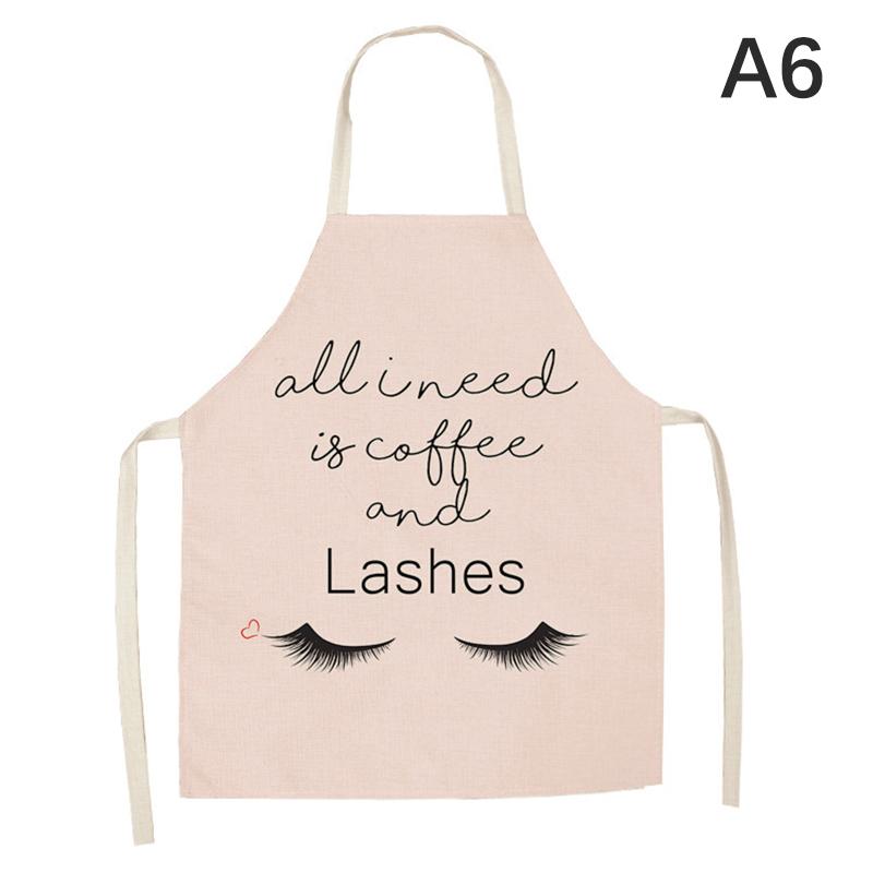 1PC Bronzing Eyelash Pattern Apron Eyelash Extension Tools Cotton Grafted False Eyelash Apron Cleaning Kitchen Apron Bib