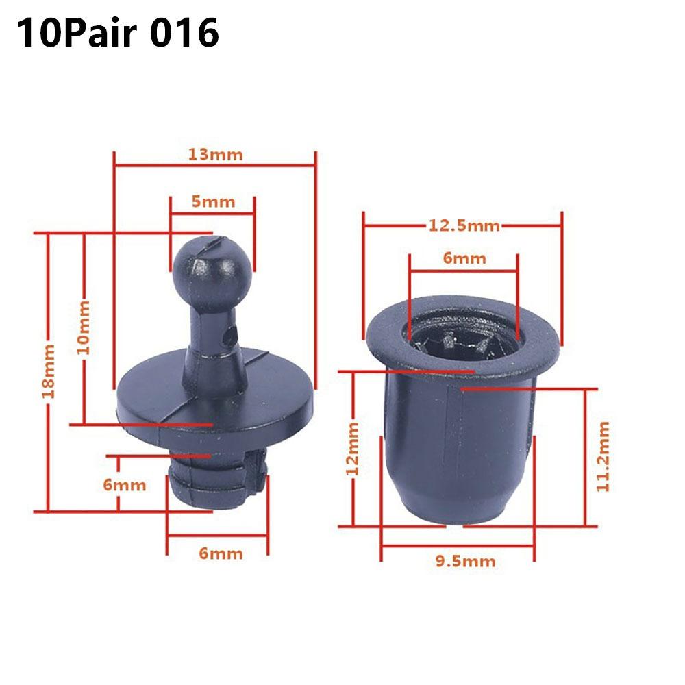 Kit de 10 Pares de Clavijas para Rejilla de Altavoz DIY, Juego de Hebillas de Rótula para Cubierta de Malla, Kit/Juego de Piezas de Sujeción Para Altavoz