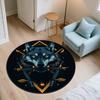 Wolf Head,Round Area Rug,Carpet Rug for Living Room Bedroom Sofa Playroom Decor,Non-slip Floor Mat