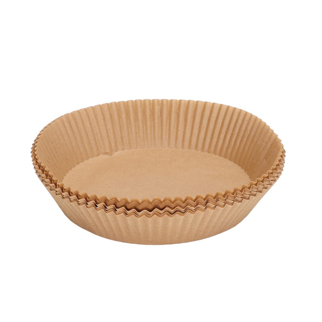 50PCS Fryer Paper Liner Round Disposable Non Stick Fryer Baking Paper for Kitchen Microwave Oven