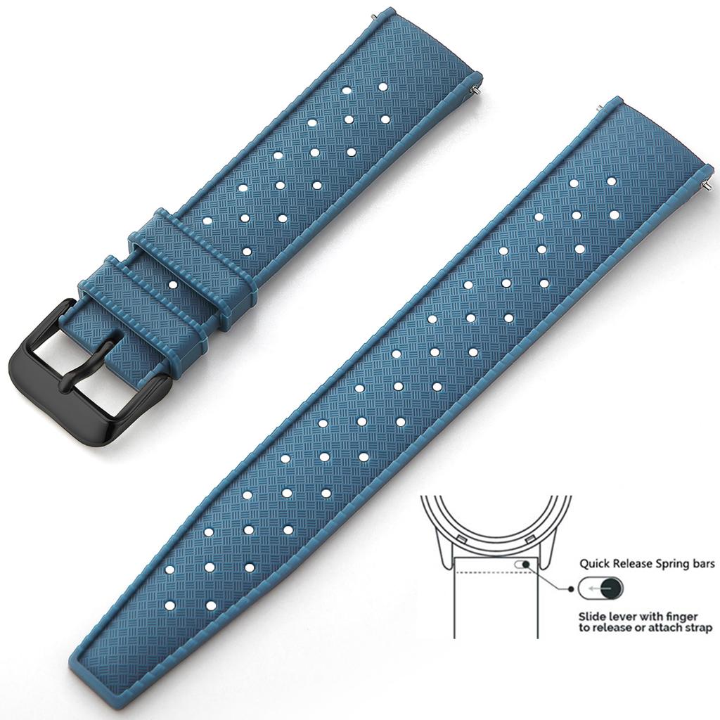 Tropical Silicone Watch Band Quick Release Watch Band 18mm 20mm 22mm Rubber Tropic Smart Watch Strap Waterpfroof Muti-Color