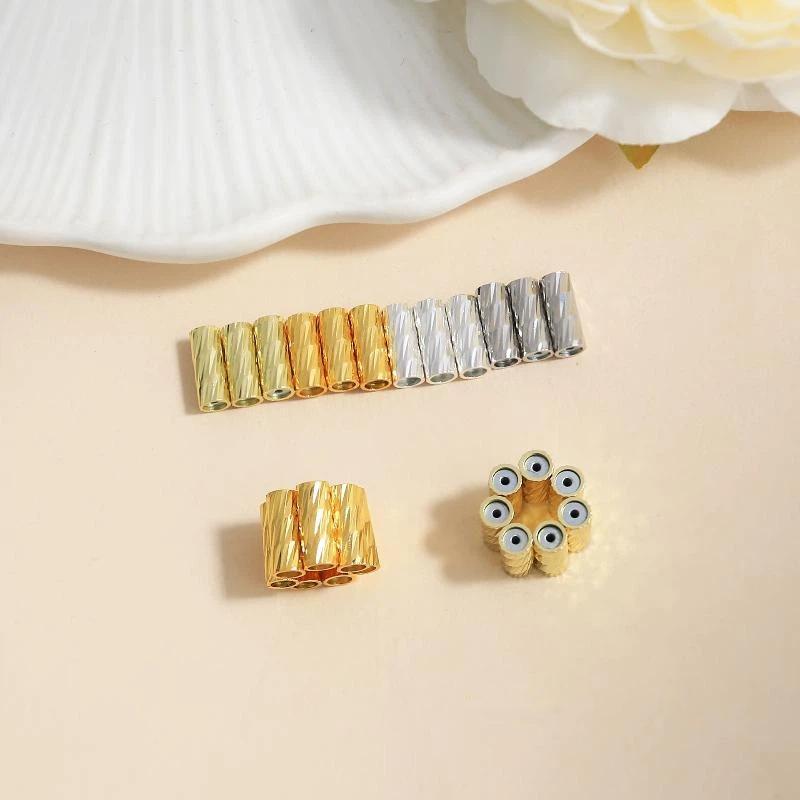 2Pcs Magnetic Attraction Spacer Bead For Jewelry Findings Making Necklace Supplies Diy Brass 14K Gold Plated Accessories