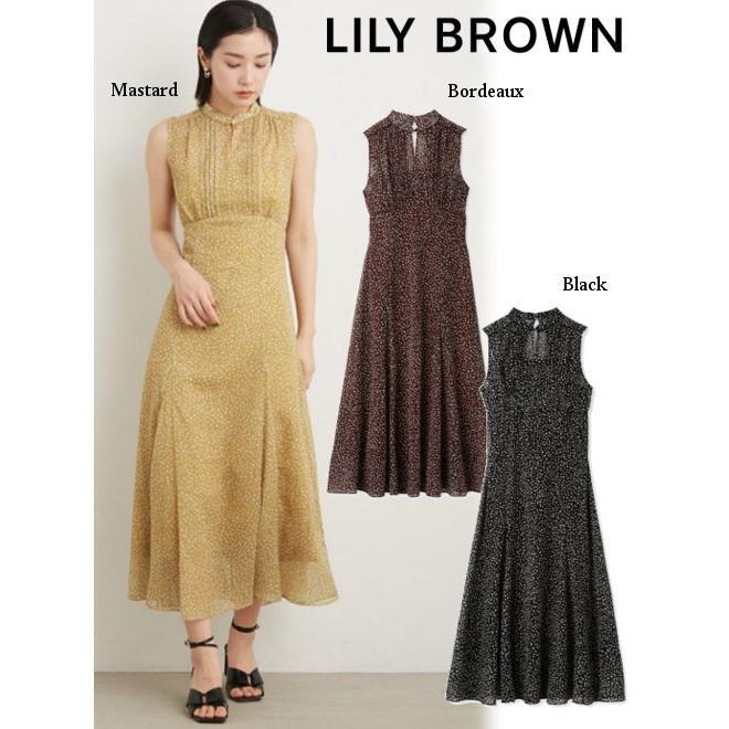 Summer Final Sale 20% OFF & 5x PT Lily Brown / Lily Brown Fragment Sheer Pattern Dress 23 Spring/Summer. LWFO234021