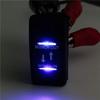 2pcs 20A Winch Out On Rocker Switch 7 Pin LED, Blue & Green