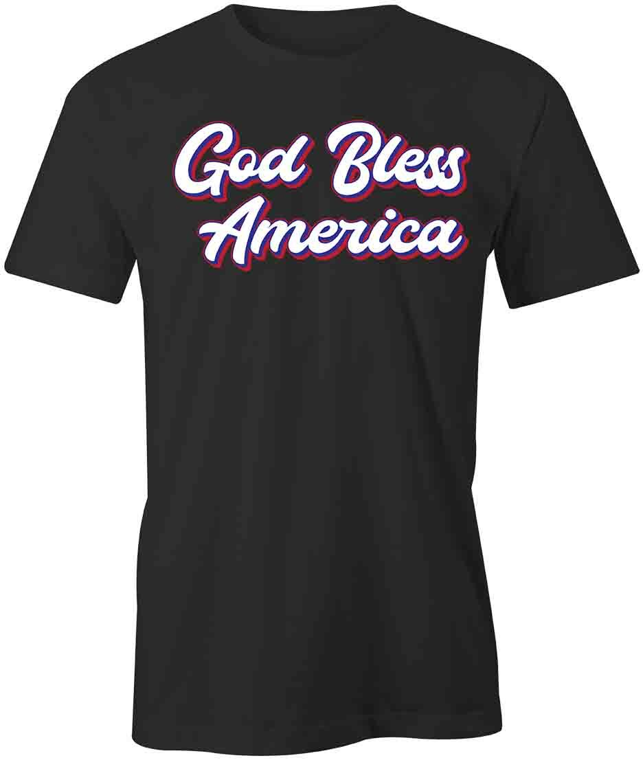 GOD BLESS AMERICA TShirt Tee Short-Sleeved Cotton CLOTHING USA S1BSA22 S
