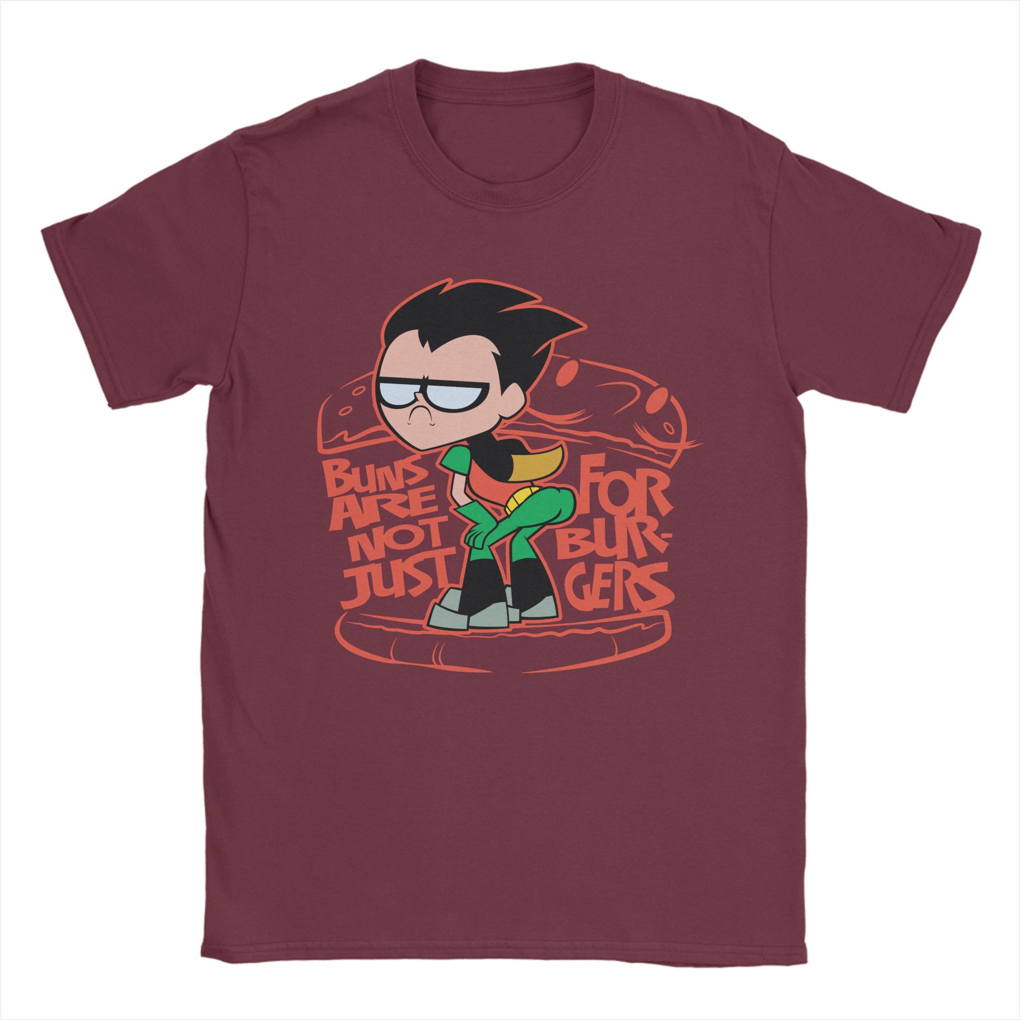 

Teen Titans Go Robin Booty Scooty Buns T-Shirt for Men Women Hipster Pure Cotton Tee Shirt Crewneck T Shirt Summer Clothes 4XL