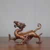 Dragon Figurine Metal Finish Statue Large for Study, Entryway
