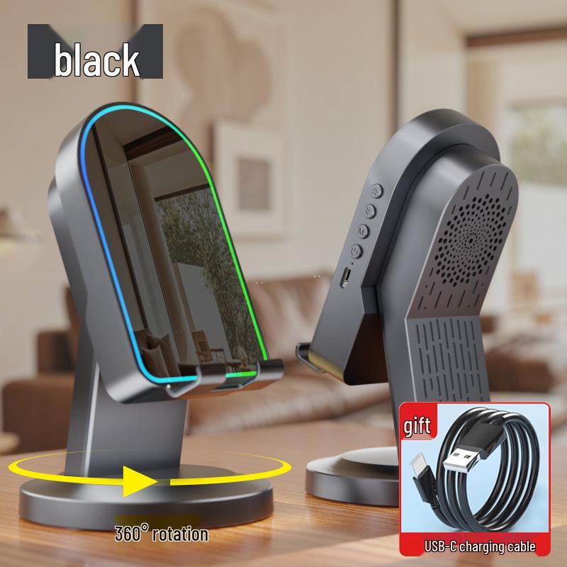 Portable NFC Speaker with Wireless Charging Stand