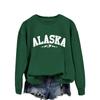 Womens Oversized Crewneck Long Sleeve Sweatshirt Casual Streetwear Printed Cotton Hoodie-Free Size S-XXL