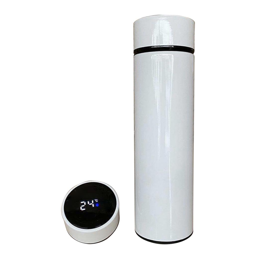 500ml Smarte Vakuumisolierte Edelstahl-Wasserflasche LED-Temperaturanzeige Auslaufsicher Tragbar für Zuhause, Reisen, Sport