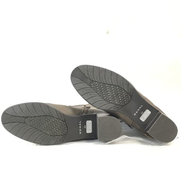 Regal Leder Lange Stiefel Khaki 24.0 Absatz(GEBRAUCHT)