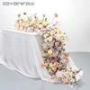 UFlower 200cm Artificial Cherry Blossom Flower Wedding Background Wall Decor Party Wall Decoration Center for Table Stage Home
