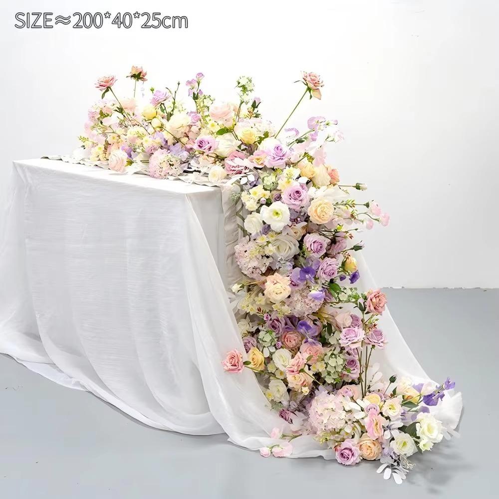 UFlower 200cm Artificial Cherry Blossom Flower Wedding Background Wall Decor Party Wall Decoration Center for Table Stage Home