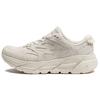 HOKA Clifton L Suede Eggnog Unisex Sneakers Cream 1122571-EEGG