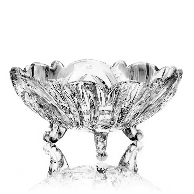 

Стеклянная тарелка для фруктов в европейском стиле, салатница, конфеты, сухофрукты, домашний журнальный столик, контейнер для закусок в гостиной 22X10cm